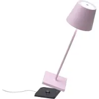 Zafferano Poldina Pro: Dimbaar LED-tafellamp van aluminium, roze