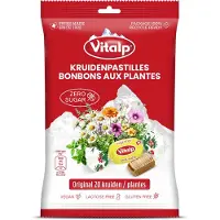 Vitalp - Keelpastilles - Original Met 20 Kruiden Suikervrij - Vegan - 16 zakjes - 75 gram