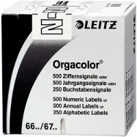 Leitz onglet alphabétique "N" sur rouleau Blanc, adhésif