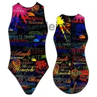 Turbo Writing Swimsuit Veelkleurig 4XL Vrouw