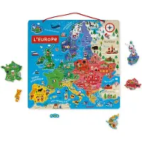Janod houten Kaart van Europa Magneetpuzzel 40 stukjes