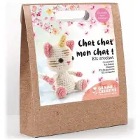 Graine Créative Haakpakket Eenhoorn-Kat | Doe-het-zelf Haakset | Chat Chat Mon Chat, 15 cm