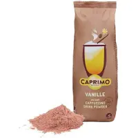 Caprimo Oplospoeder voor cappuccino op basis van cacao met vanillesmaak Cappuccino Vanilla Less Sugar, 1 kg