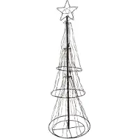 Luca Lighting Kerst vloerlamp zwart boom 150cm incl. LED met timer IP44 - Ugoku