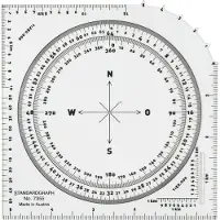 Standardgraph Kaarthoekmeter volledige cirkel gradenboog - SG-7355