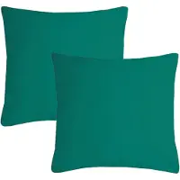 Stof Textile sierkussen Nelson - 2x - emerald groen - 60 x 60 cm - bank kussens - zitkussens - binnen/buiten - polyester