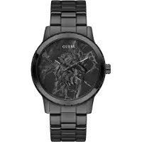 GUESS Analoog horloge 'MONARCH' grijs / zwart