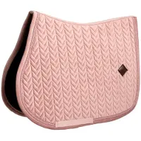 Kentucky Horsewear Horsewear - Zadeldoek velvet mini Pearls jumping oude roze