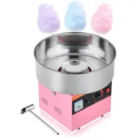 Vevor Suikerspinmachine 1000W Elektrische Suikerspinmachine met 38cm RVS Kom en Suikerlepel