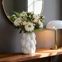 Maxifleur Kunstplanten Handgebonden Kunstboeket Frieda Bern 35cm Wit