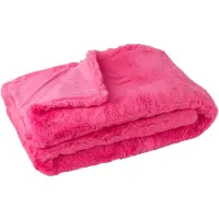 J-Line deken Cutie - polyester - roze