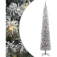 vidaXL Kunstkerstboom Groen 270 cm PVC en Staal en Kunststof