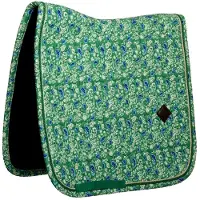 Kentucky Horsewear Horsewear - Zadeldoek velvet paisley garden printing green/navy dressuur
