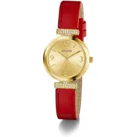 GUESS Analoog horloge 'ARRAY' goud / rood
