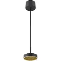 SLV Hanglamp Grip! Flat zwart met goud Ø 14cm