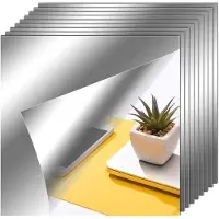 LONGZIMING Acryl Spiegeltegels 30x30cm - 9 stuks - Zelfklevend - Flexibel - Veilig - Wanddecoratie DIY