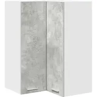 vidaXL Hangkast Beton Grijs en Wit 57 x 57 x 80 cm Bewerkt hout
