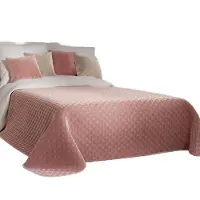Markizeta Velvi Serie - Sprei - 220x240cm - Geometrisch Patroon - Puderroze