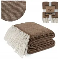 Domarex Charmante chenilleplaid 130x170cm met franje - warm en stijlvol