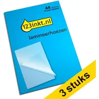 123inkt Aanbieding: 3x document lamineerhoes A4 glanzend 2x125 micron (100 stuks)