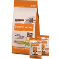 Nature’s Variety adult mini chicken graanvrij + 2 freeze dried toppers - 1,5 kg + 2x120 gr - Hondensnacks