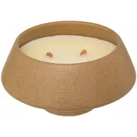 Atmosphera Geurkaars Bruin met Houten Pit, 580g, 30u Brandduur, 18x9cm