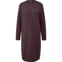 QS Gebreide jurk aubergine