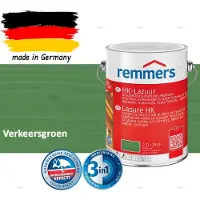 Remmers HK-Lazuur 3in1 Verkeersgroen 2,5L – Premium Houtbeschermingsbeits voor Buiten – Oplosmiddelhoudend – UV- & Vochtwerend – Impregneer, Grondlaag & Beits in Eén