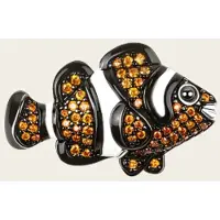 MOOYE ® - Collectie Zilveren Tropische Anemoonvis hanger met zirkonia's