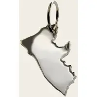 MOOYE ® - Collectie Zilveren Landkaart Liberia ketting hanger