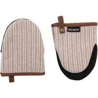Ziczac Keukenhandschoen Venton Sand (Set van 2)