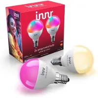 Innr Slimme E14 led lamp | Kogel G45 | Mat | RGB + 1800-6500K | Zigbee | 4.8W (40W) 2 stuks