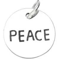 MOOYE ® - Collectie Zilveren Peace kettinghanger