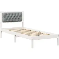 vidaXL Bedframe Lichtgrijs 90 x 200 cm Massief grenenhout