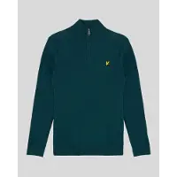 Lyle & Scott Heren Truien & Vesten Loopback Quarter Zip Sweat - Petrol - Maat XL
