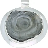 MOOYE ® - Collectie Zilveren Chalcedoonroos edelsteen vrije vorm XL hanger