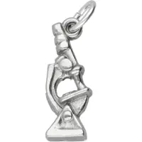 MOOYE ® - Collectie Zilveren Microscoop kettinghanger