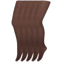Yellow moon Zijdeglans meisjes panty | 35 Denier | Merk: | Maat: 116 t/m 176 | Kleur: Chocolate | 5 Paar