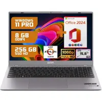 GMR Thuis, Office & Studie Laptop 15.6" FHD | 8GB / 256GB SSD | AMD Athlon Silver | Office 2024 + Windows 11 Pro