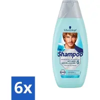 Schwarzkopf 6 x - Shampoo Anti-Roos - Tegen Schilfers & Jeuk - 400 ml - Anti-roos Shampoo - Roos Bestrijding - Jeuk Verlichting - Schilfers Bestrijding - Gevoelige Hoofdhuid