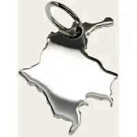 MOOYE ® - Collectie Zilveren Landkaart Colombia ketting hanger