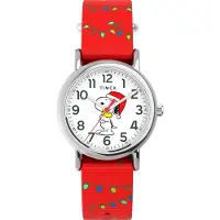Timex Peanuts Weekender Unisex Horloge Rood TW2Y39500