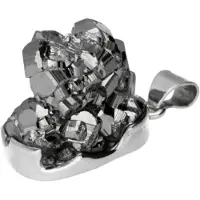 MOOYE ® - Collectie Zilveren Pyriet vooruit stekend kettinghanger