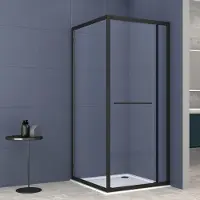 Badstuber Tono douchecabine met schuifdeur 80x80cm zwart mat