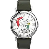 Timex Peanuts Weekender Main Line Heren Horloge Groen TW2Y12400