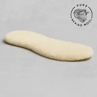 Bibabad Merino Wollen Inlegzolen – Warme Schapenvacht Zolen met leren onderzool voor Schoenen & Laarzen – Ademend, Natuurlijk & Zacht – Comfortabele Winterzolen voor Heren & Dames ,maat 36