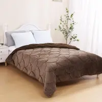Beau Maison Velvet Sherpa Comfort Dekbed - 140x200 cm - Coffee Brown - All Year