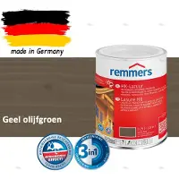 Remmers HK-Lazuur 3in1 Geel olijfgroen 0,75L – Premium Houtbeschermingsbeits voor Buiten – Oplosmiddelhoudend – UV- & Vochtwerend – Impregneer, Grondlaag & Beits in Eén