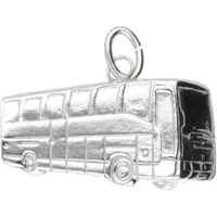MOOYE ® - Collectie Zilveren Stadsbus 3D kettinghanger