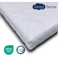 Sleep sense topper 90x200 - topdekmatras - topmatras - HR Koudschuim - circa 7 cm dik - Anti Allergisch - Afritsbare hoes - Gemiddeld hardheid - 100% veilig
